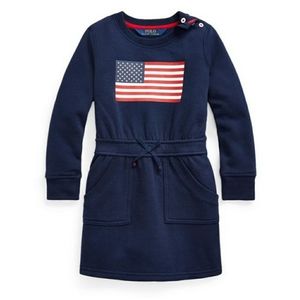 Like ~NEW~ Ralph Lauren Polo - Girls Flag Fleece Dress - Blue